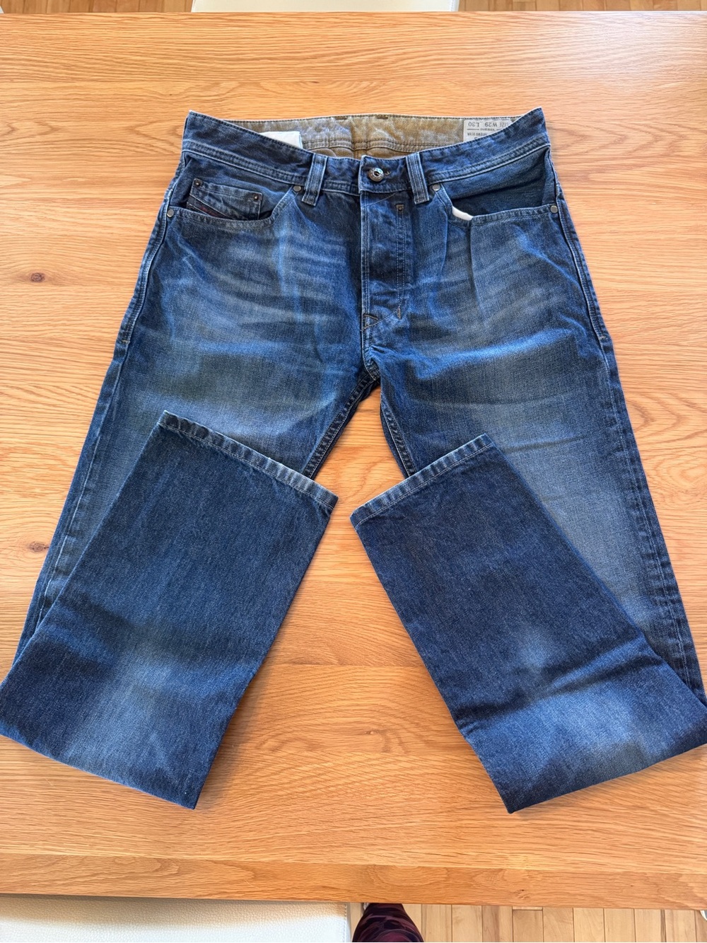 Diesel Men's Distressed Indigo Straight Jeans Safado